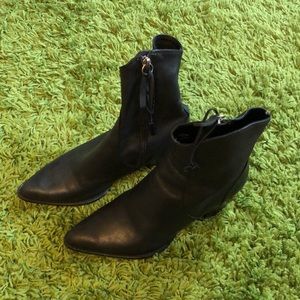 Zara Black Zip Up Boots